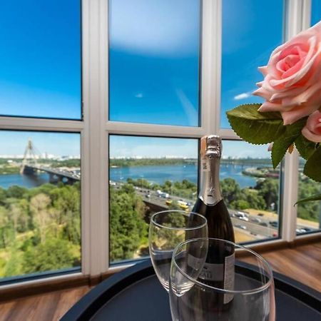 Apartments With Crazy Panoramic View Of The Dniepr Kiew Exterior foto