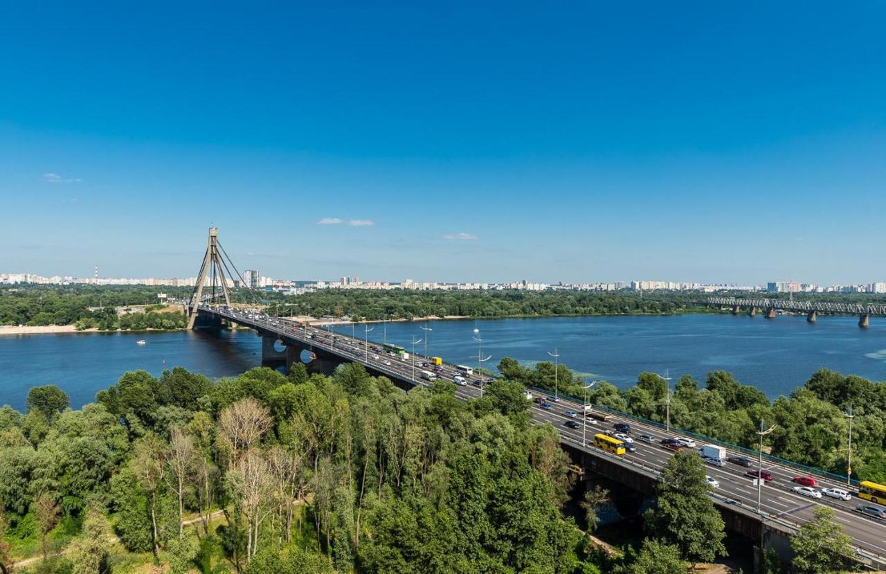 Apartments With Crazy Panoramic View Of The Dniepr Kiew Exterior foto