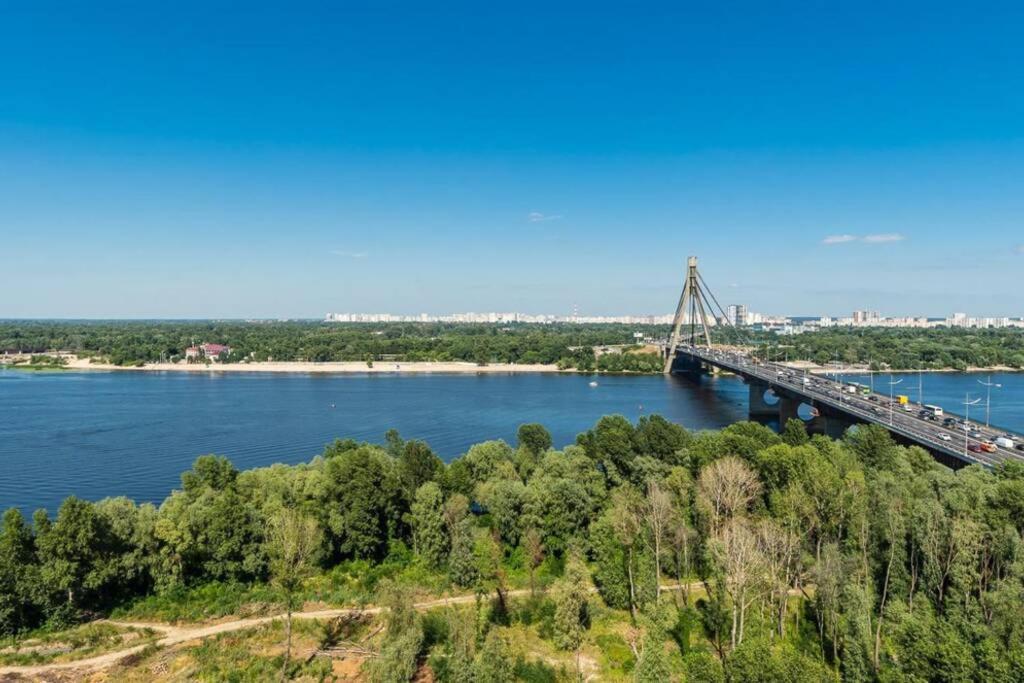 Apartments With Crazy Panoramic View Of The Dniepr Kiew Exterior foto
